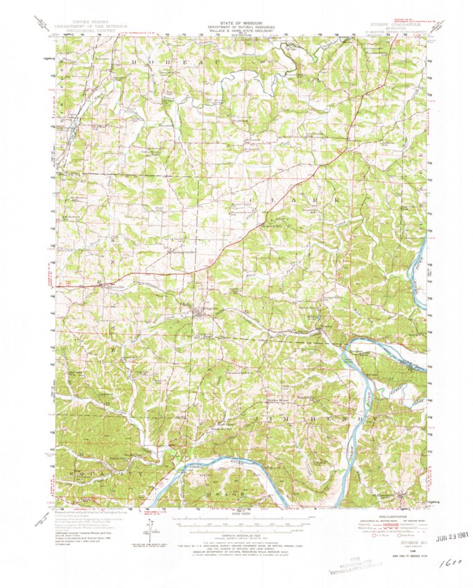 Eugene, MO (1948, 62500Scale) Map by United States Geological Survey