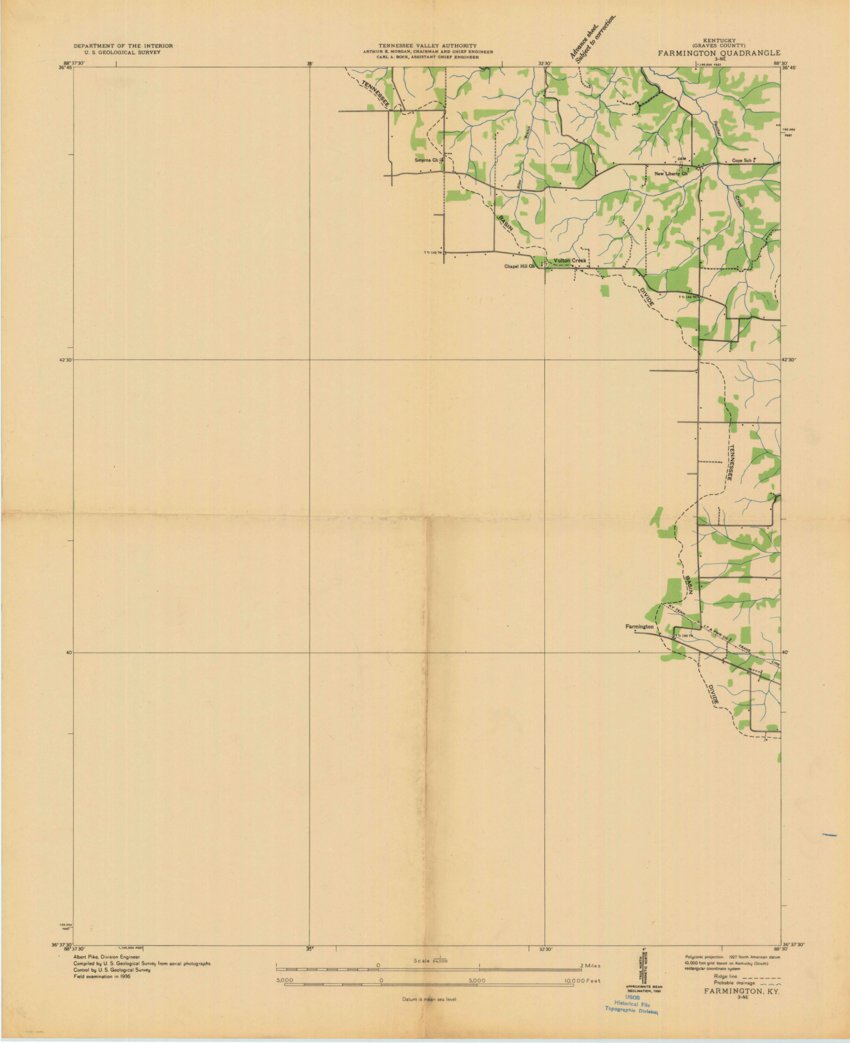 Farmington, KY (1936, 24000Scale) Map by United States Geological Survey Avenza Maps