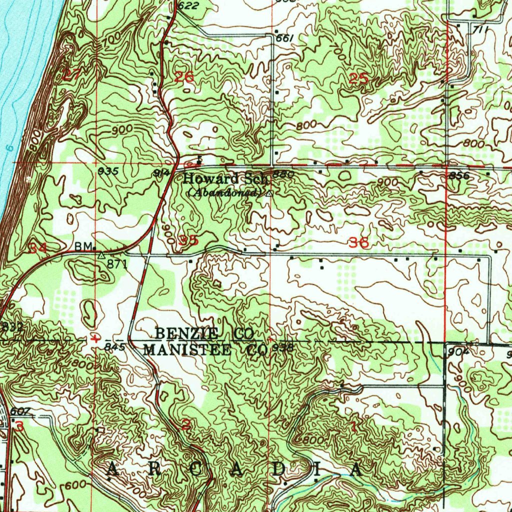 Frankfort, MI (1956, 62500Scale) Map by United States Geological