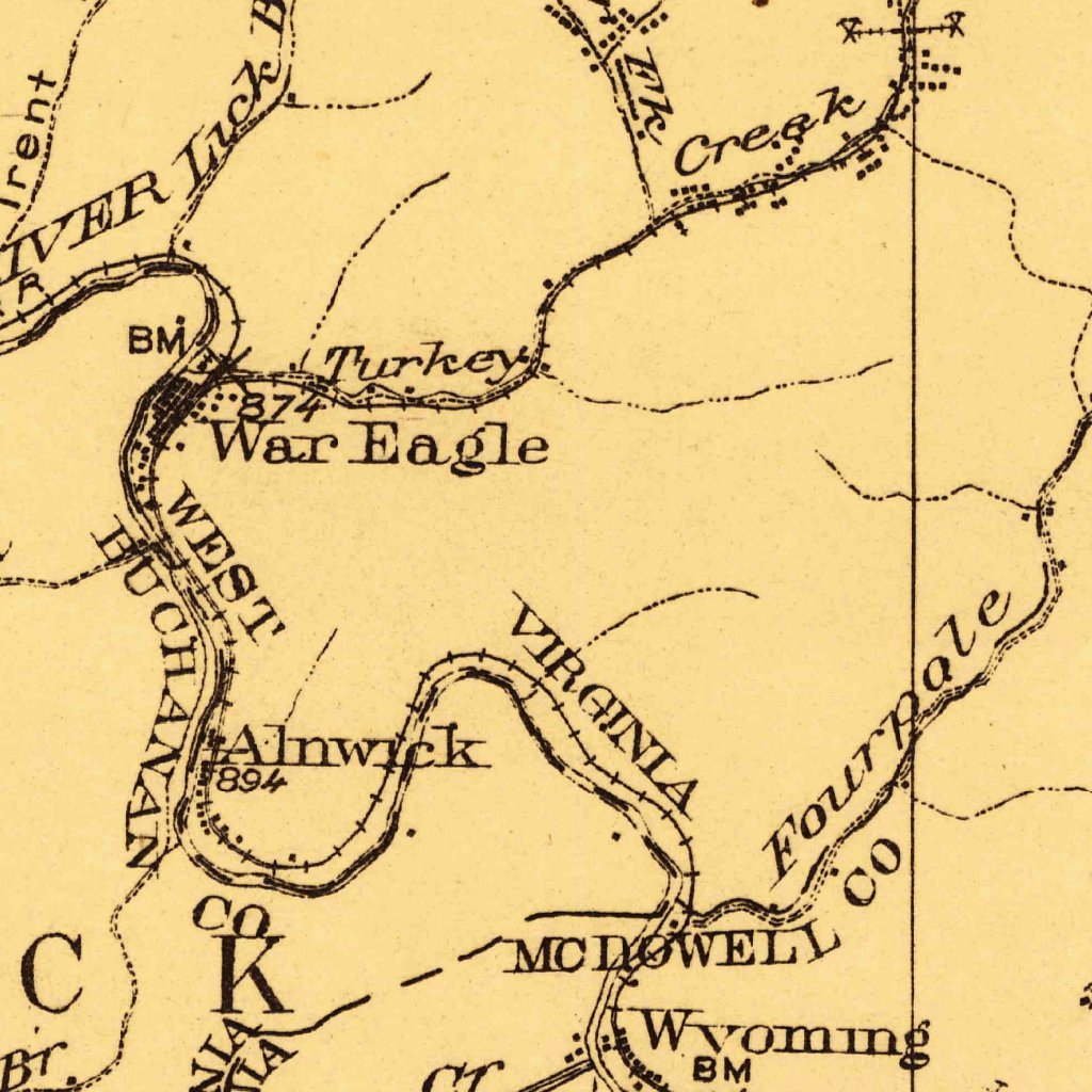 Gilbert, Wv-va-ky (1909, 48000-scale) Map By United States Geological 