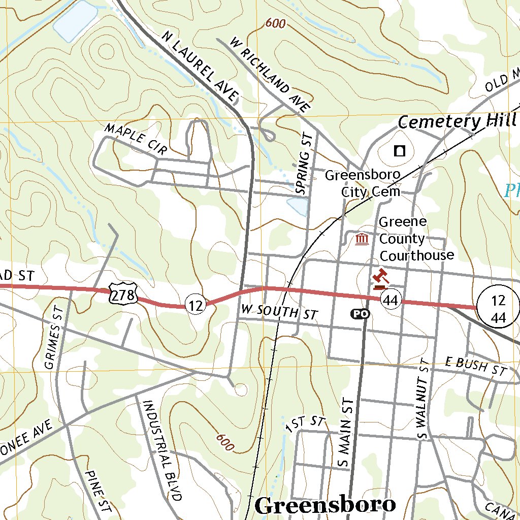 Greensboro, Ga (2020, 24000-scale) Map By United States Geological 