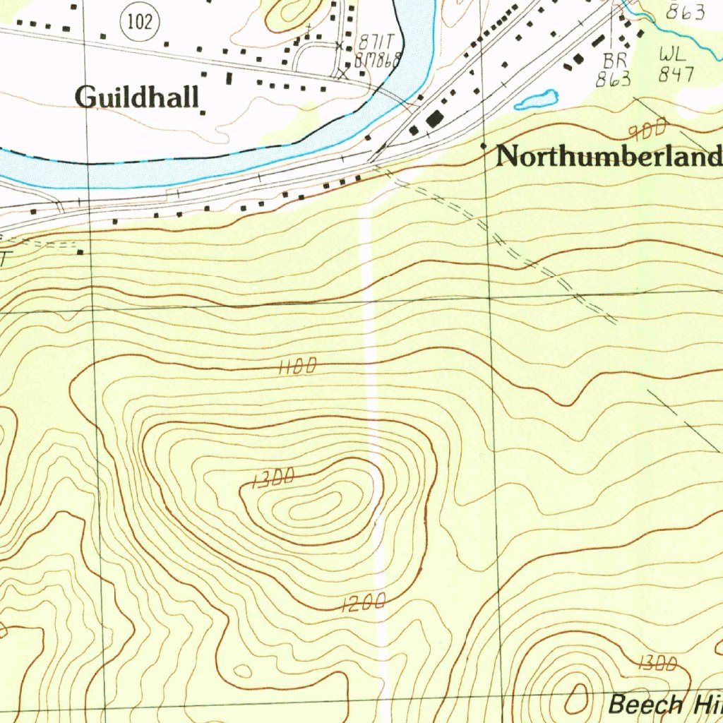 Groveton, NHVT (1988, 24000Scale) Map by United States Geological Survey Avenza Maps