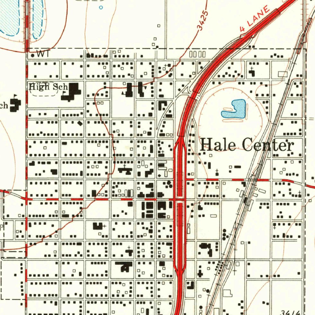 Hale Center, TX (1968, 24000-Scale) Map by United States Geological ...