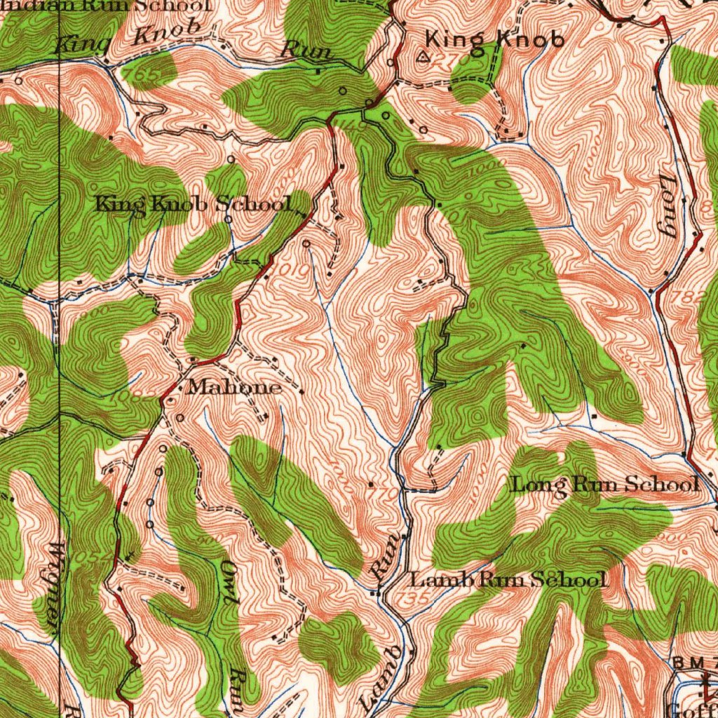 Harrisville, Wv (1924, 62500-scale) Map By United States Geological 