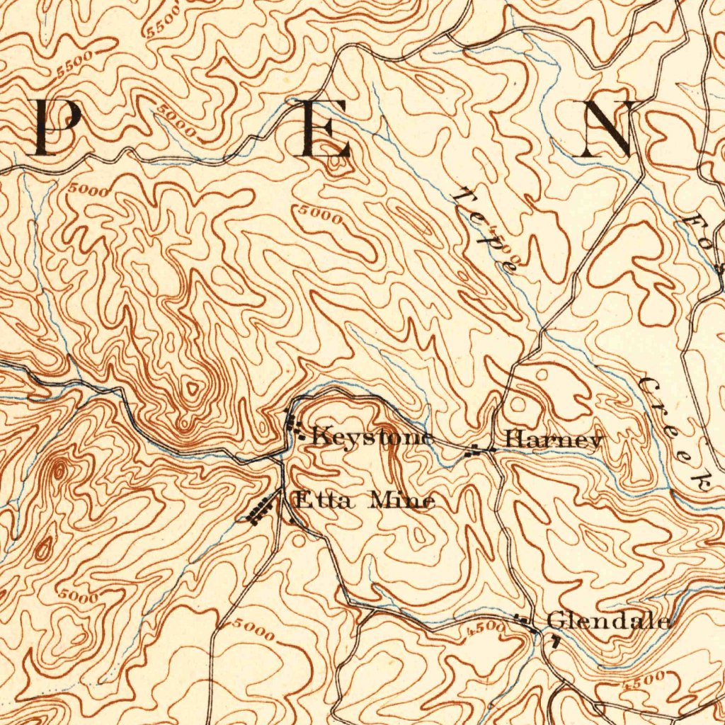 Hermosa, SD (1894, 125000Scale) Map by United States Geological Survey