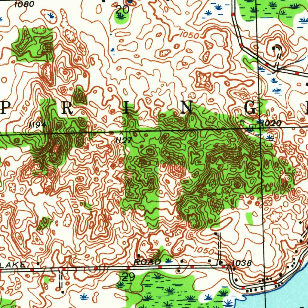 Highland, MI (1942, 24000Scale) Map by United States Geological Survey