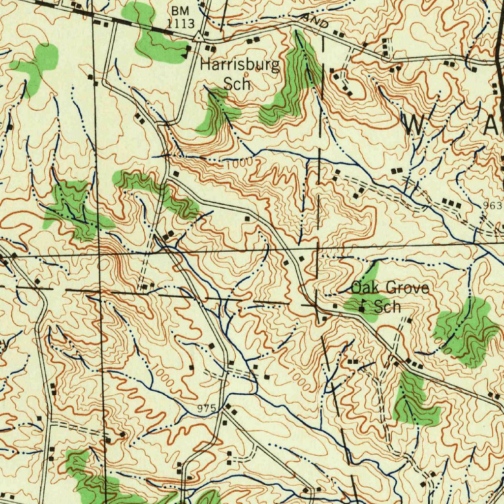 Hillsboro, Oh (1944, 62500-scale) Map By United States Geological 