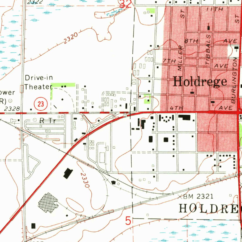 Holdrege West NE (1970 24000 Scale) Map by United States Geological