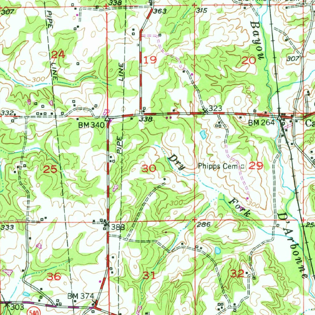 Homer, LA (1952, 62500Scale) Map by United States Geological Survey Avenza Maps
