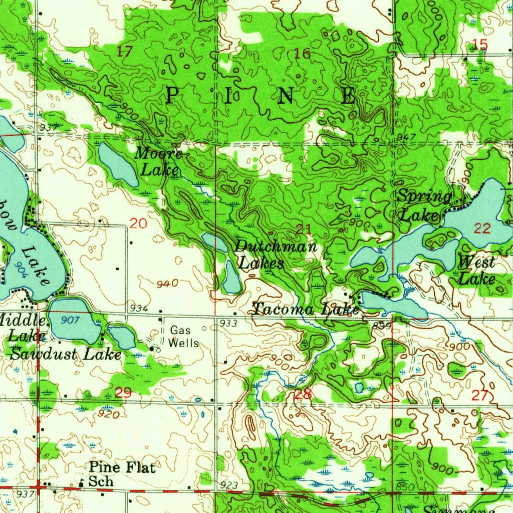 Howard City, MI (1959, 62500-Scale) Map by United States Geological