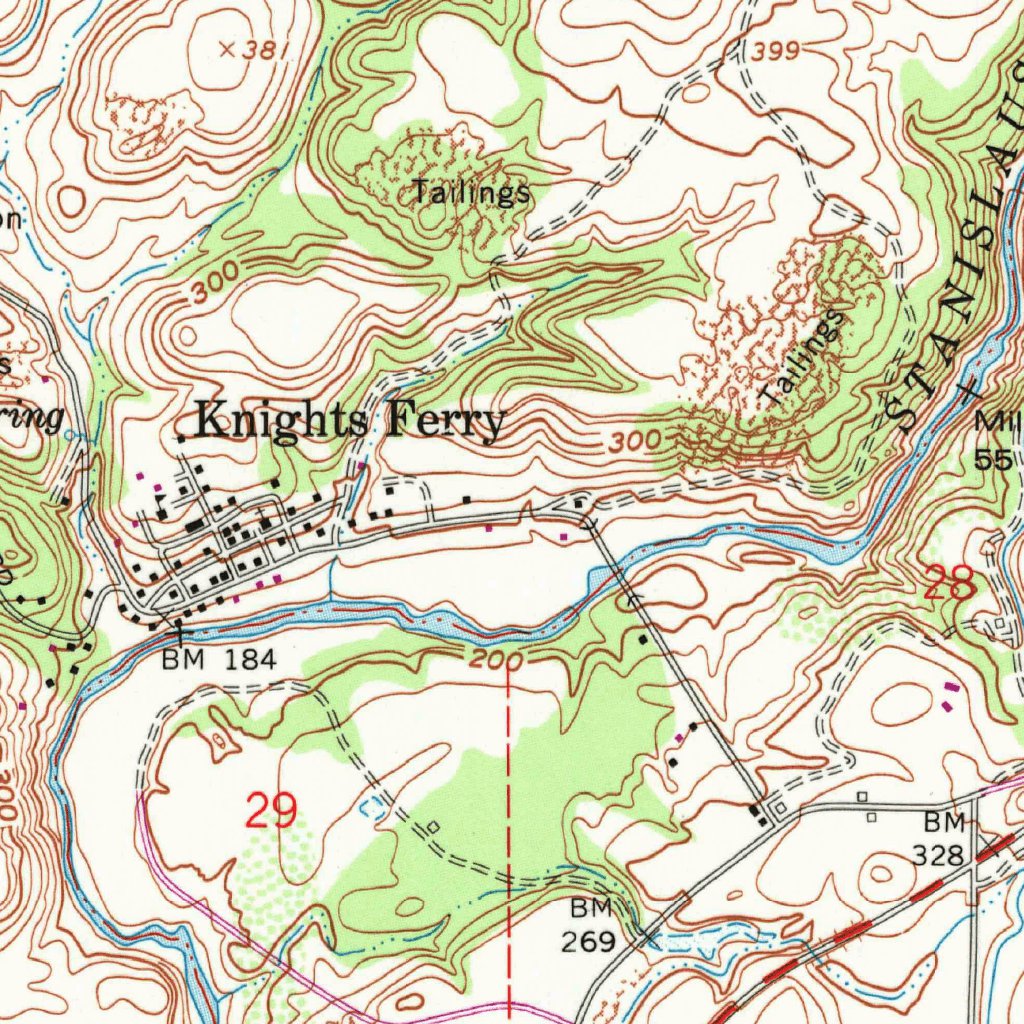 Knights Ferry, CA (1962, 24000Scale) Map by United States Geological