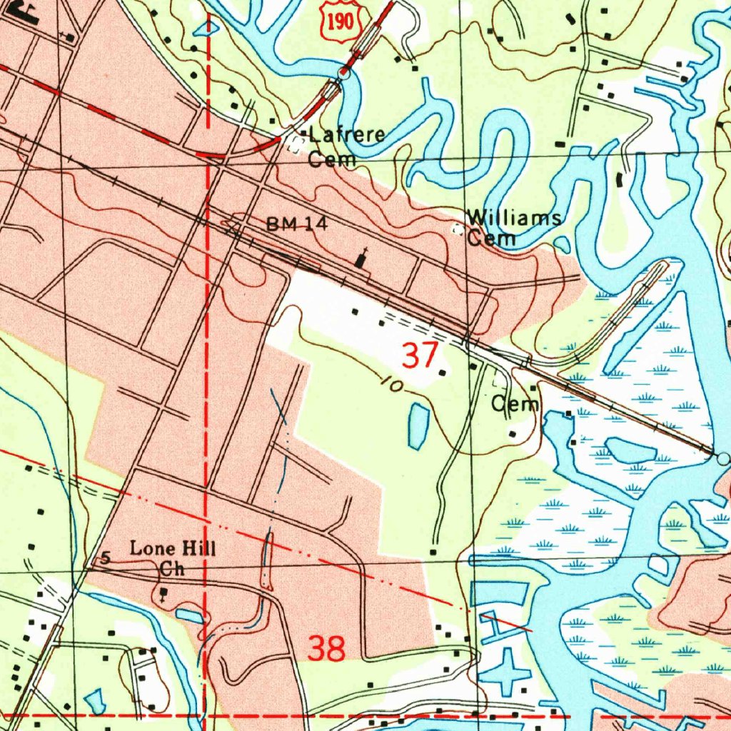 Lacombe, La (1998, 24000-scale) Map By United States Geological Survey 