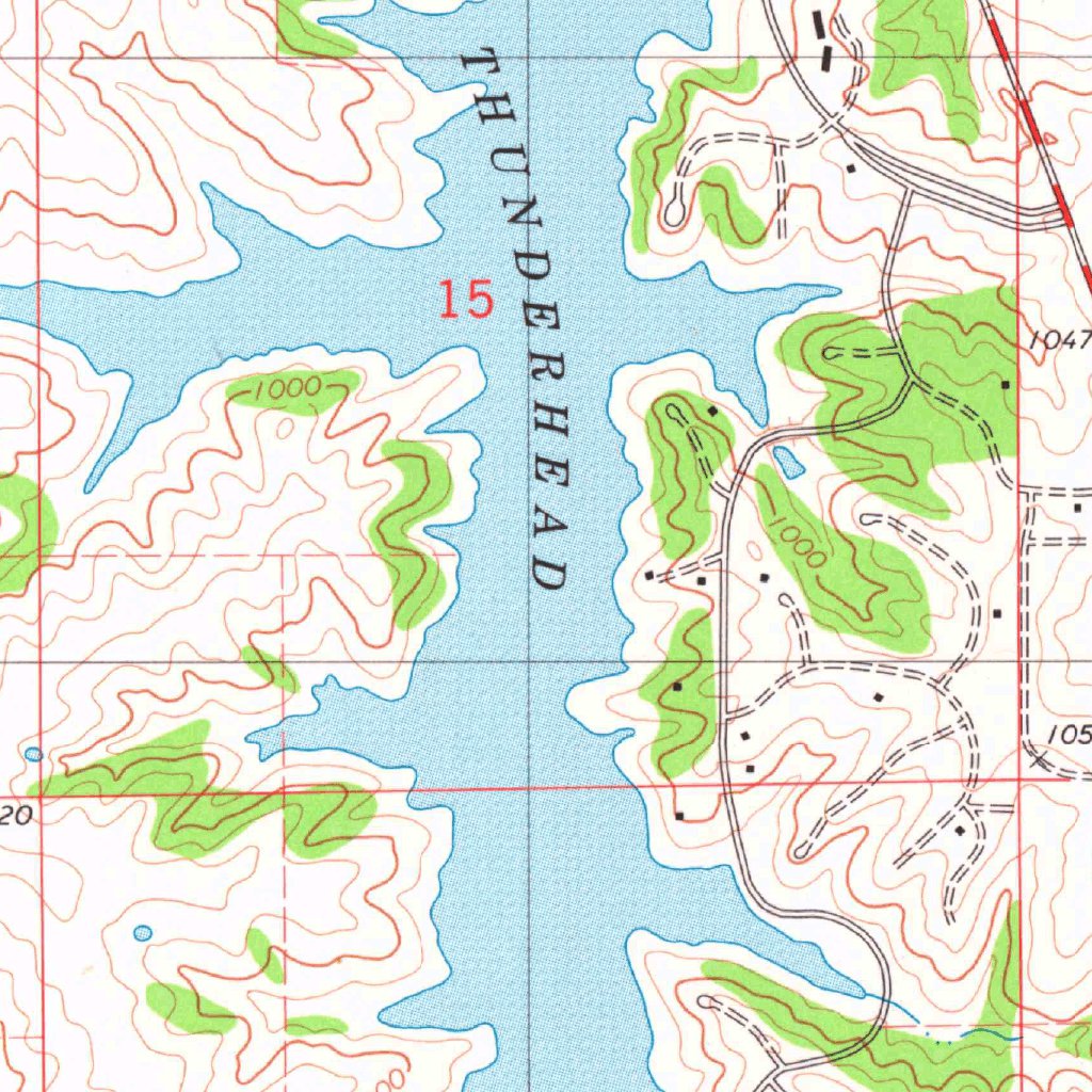 Lake Thunderhead, MOIA (1979, 24000Scale) Map by United States