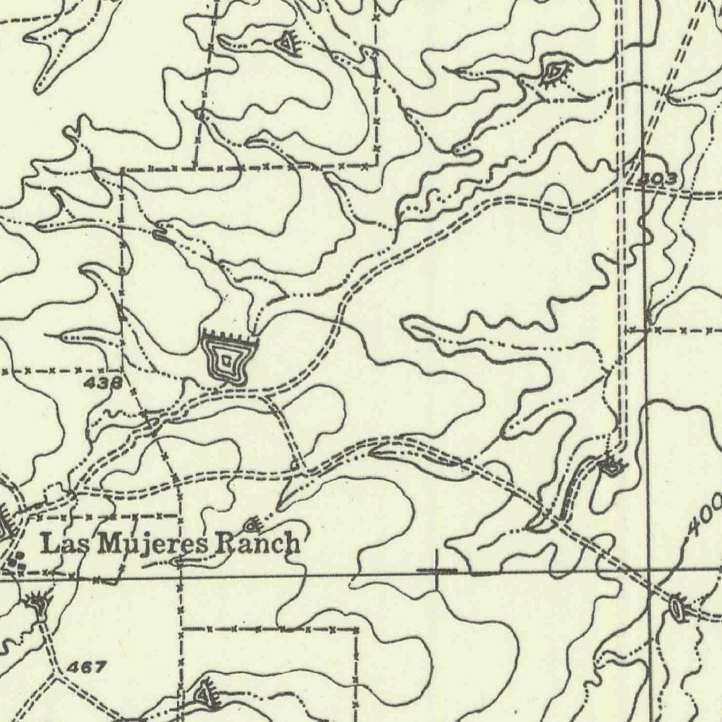 Carte Topographique Vintage Originale USGS Texas "Las Mujeres" 1956 - Collection