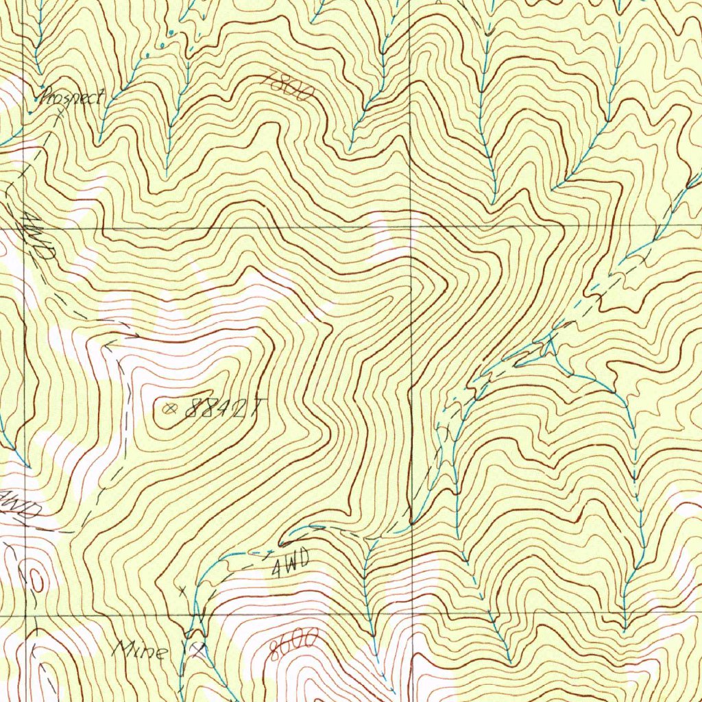 Lida Wash, NV (1987, 24000Scale) Map by United States Geological Survey Avenza Maps
