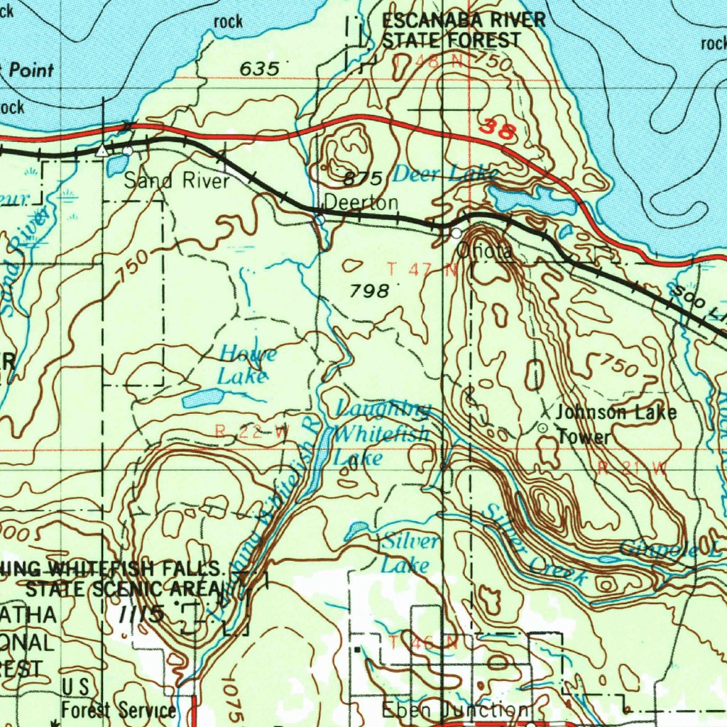 Marquette, MI (1958, 250000Scale) Map by United States Geological