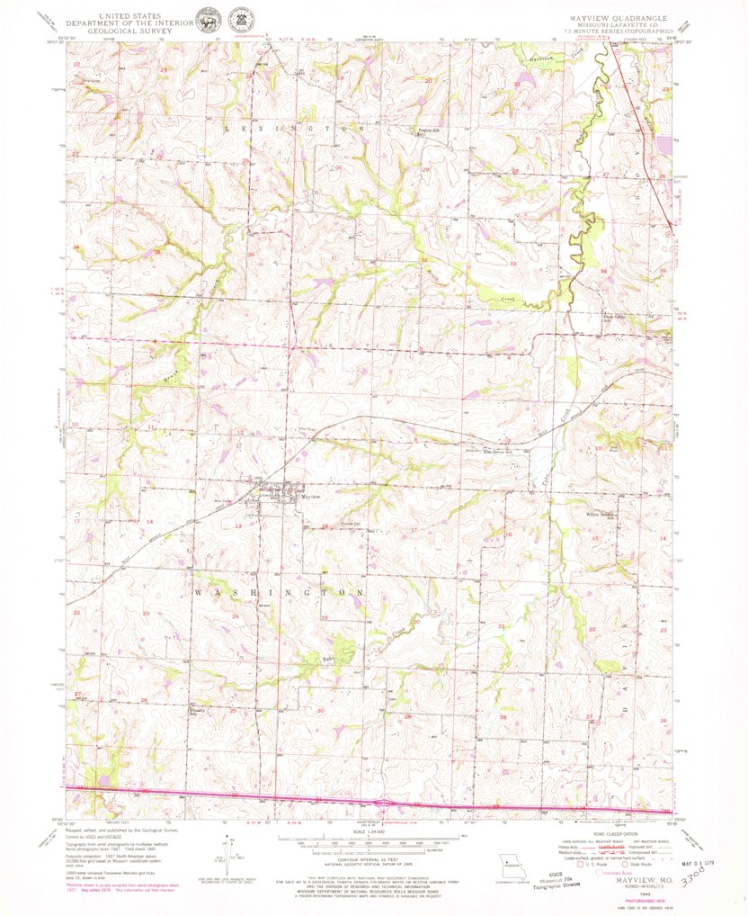 Mayview, MO (1949, 24000Scale) Map by United States Geological Survey