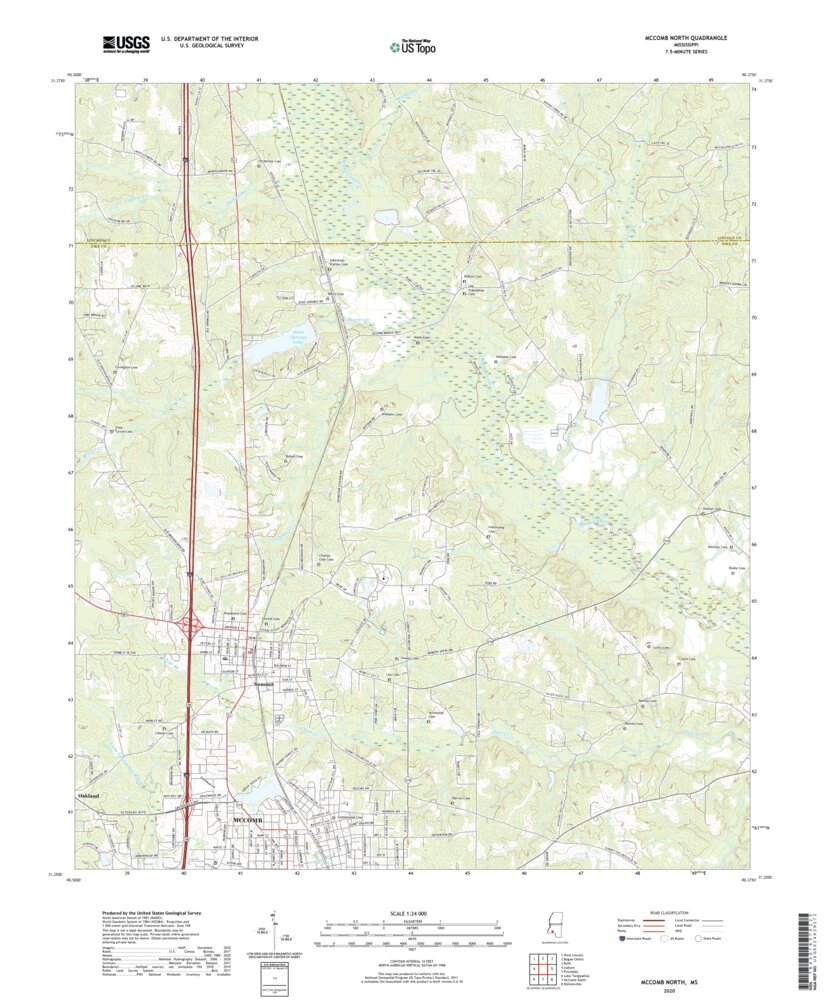 North, MS (2020, 24000Scale) Map by United States Geological Survey Avenza Maps