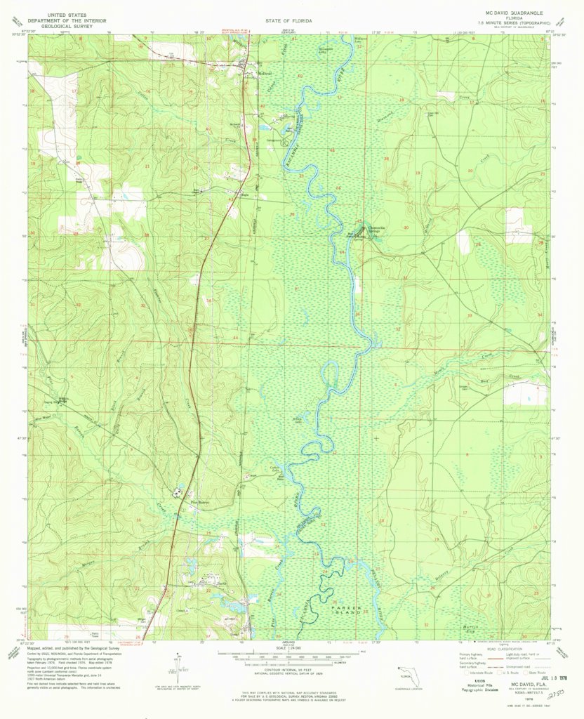 Mcdavid, FL (1978, 24000Scale) Map by United States Geological Survey