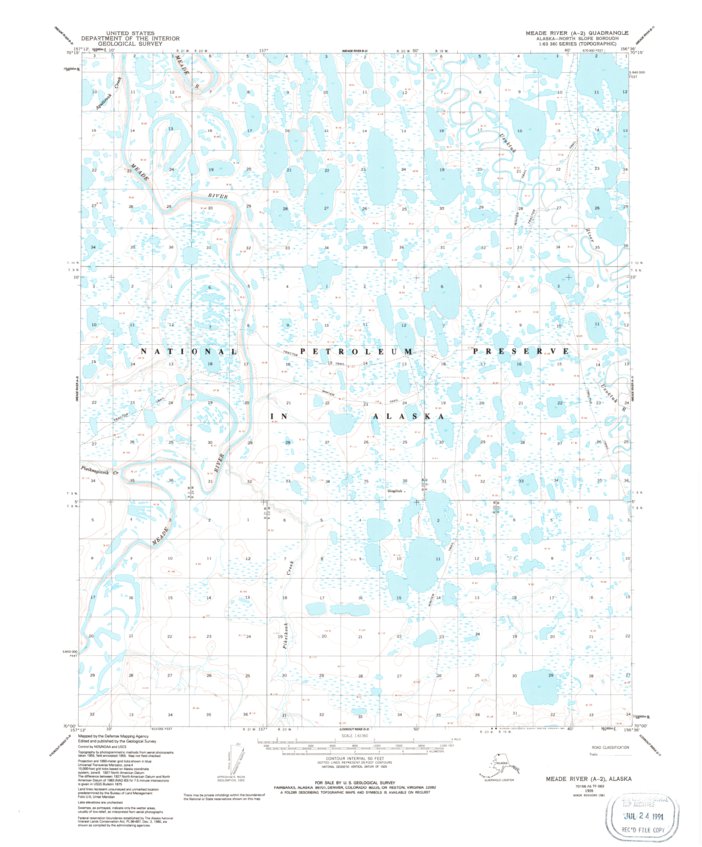 Meade River A2, AK (1955, 63360Scale) Map by United States Geological