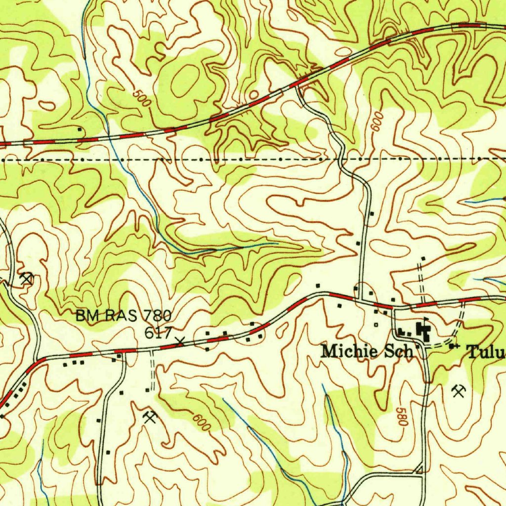 Michie, TN (1952, 24000Scale) Map by United States Geological Survey