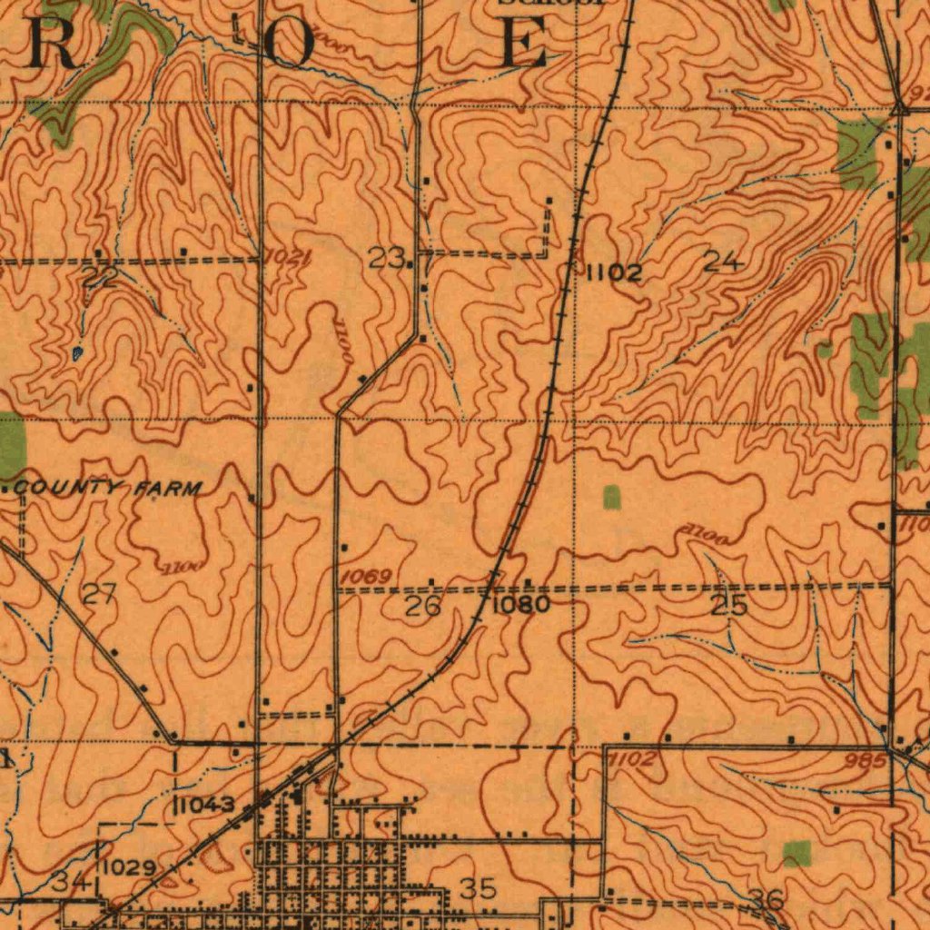 Monroe, WIIL (1922, 62500Scale) Map by United States Geological