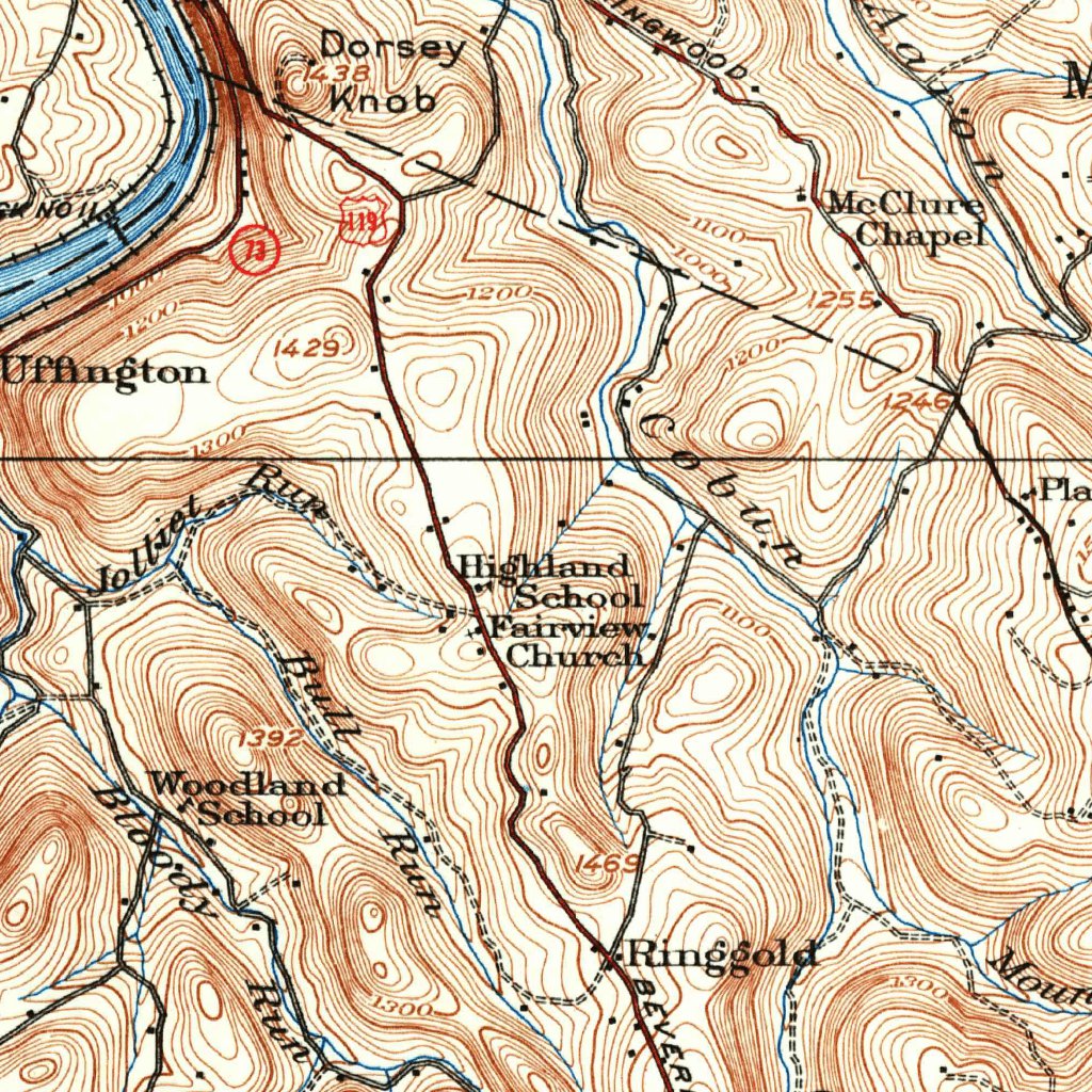 Morgantown, WV-PA (1931, 62500-Scale) Map by United States Geological ...