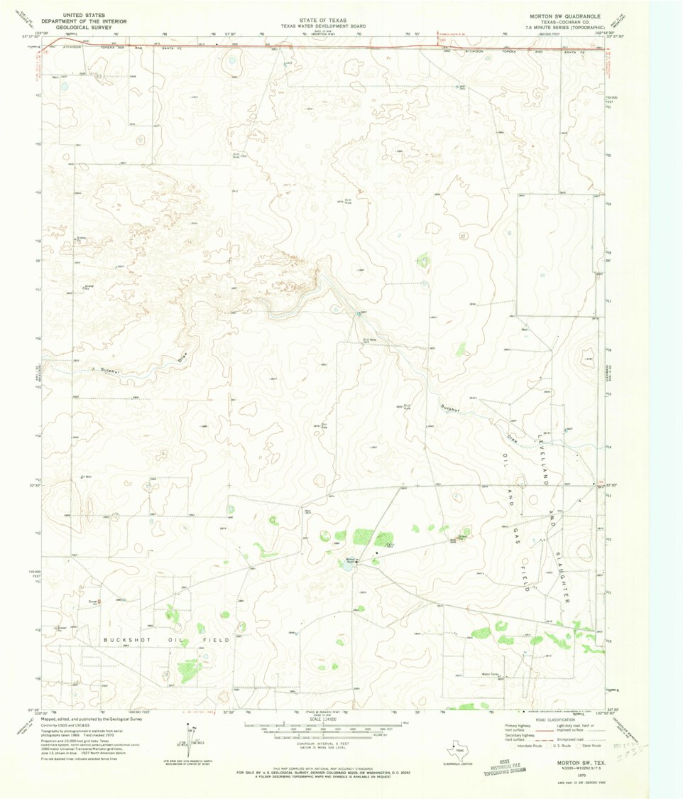 Morton SW, TX (1970, 24000Scale) Map by United States Geological