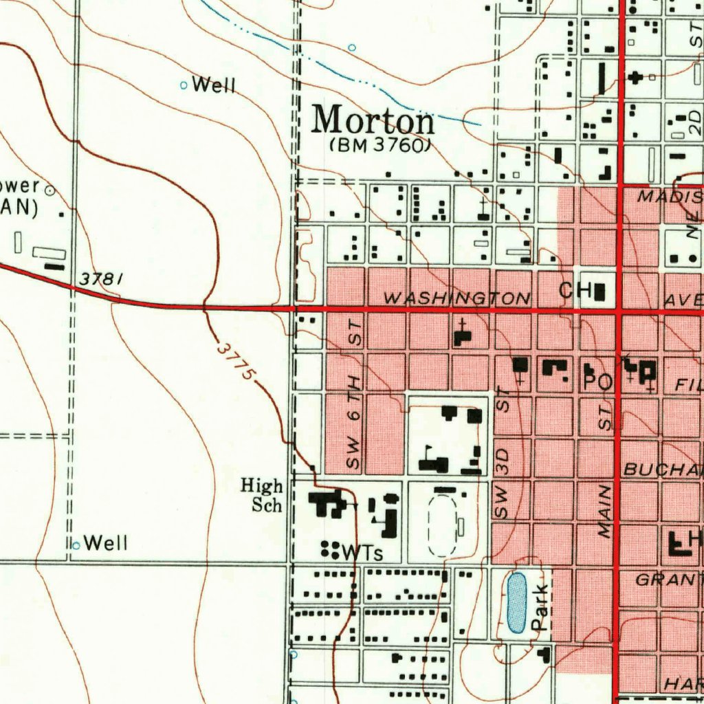 Morton, TX (1971, 24000Scale) Map by United States Geological Survey