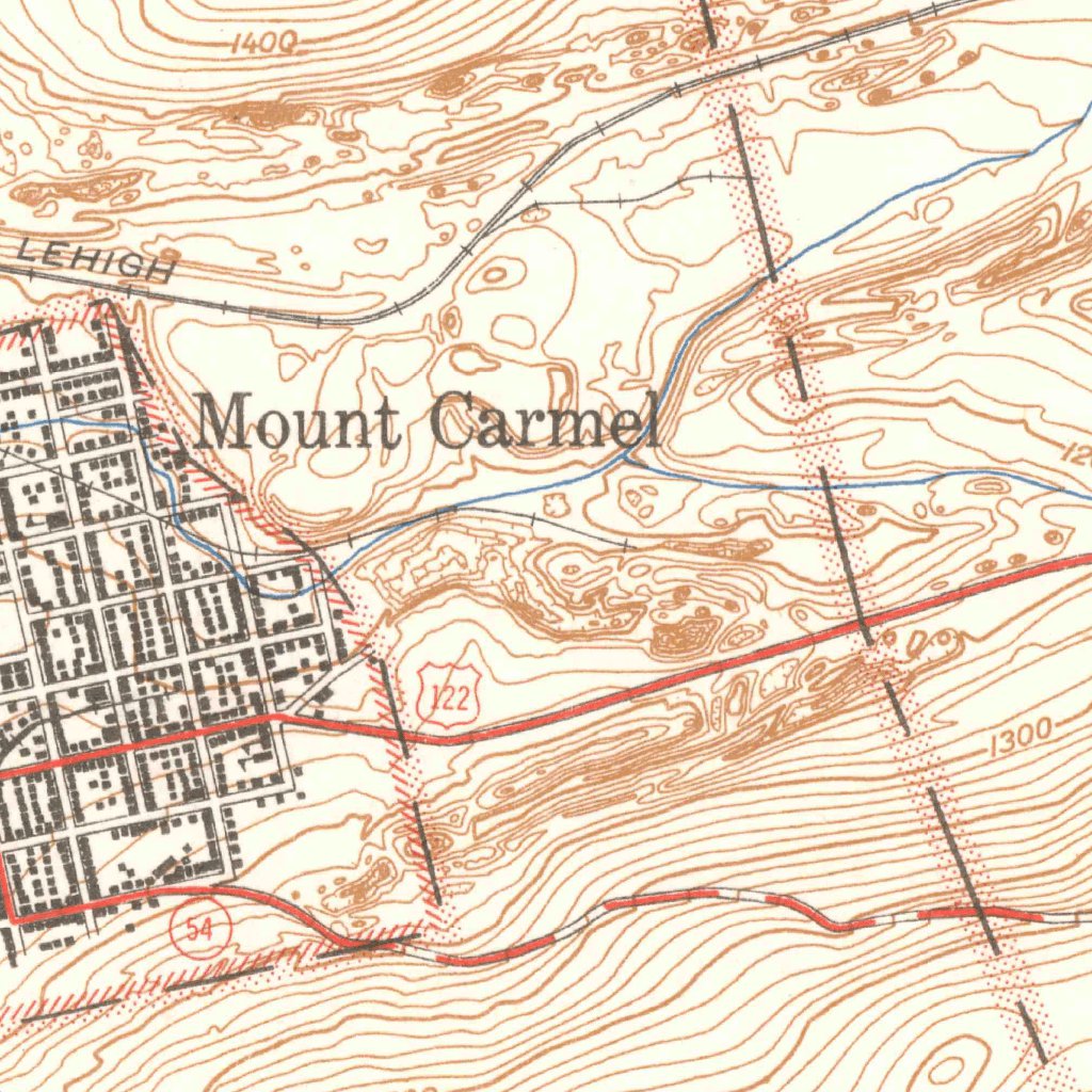 Mount Carmel, PA (1947, 24000-Scale) Map by United States Geological ...