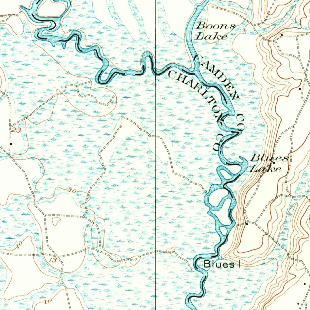 Nahunta, GA (1917, 62500Scale) Map by United States Geological Survey