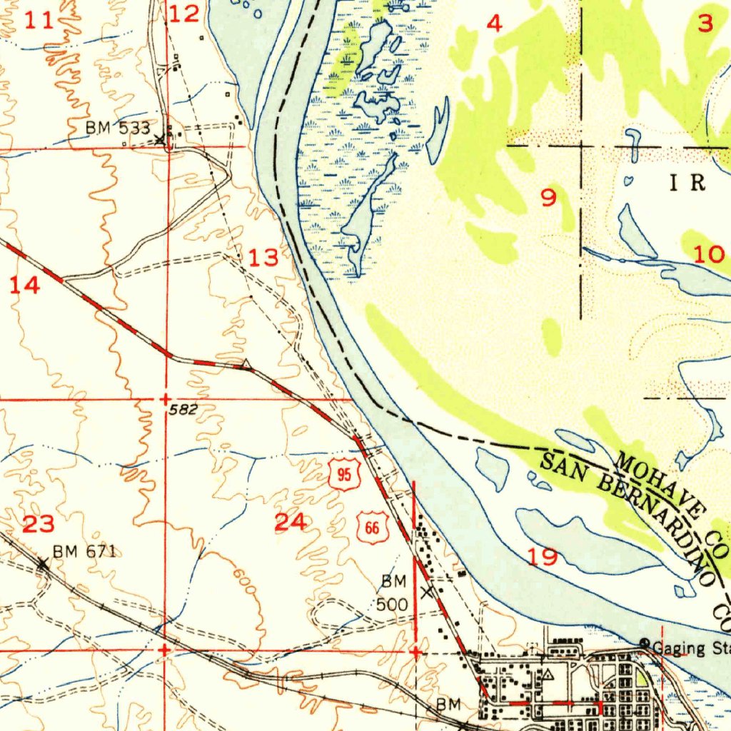 Needles, CAAZ (1952, 62500Scale) Map by United States Geological