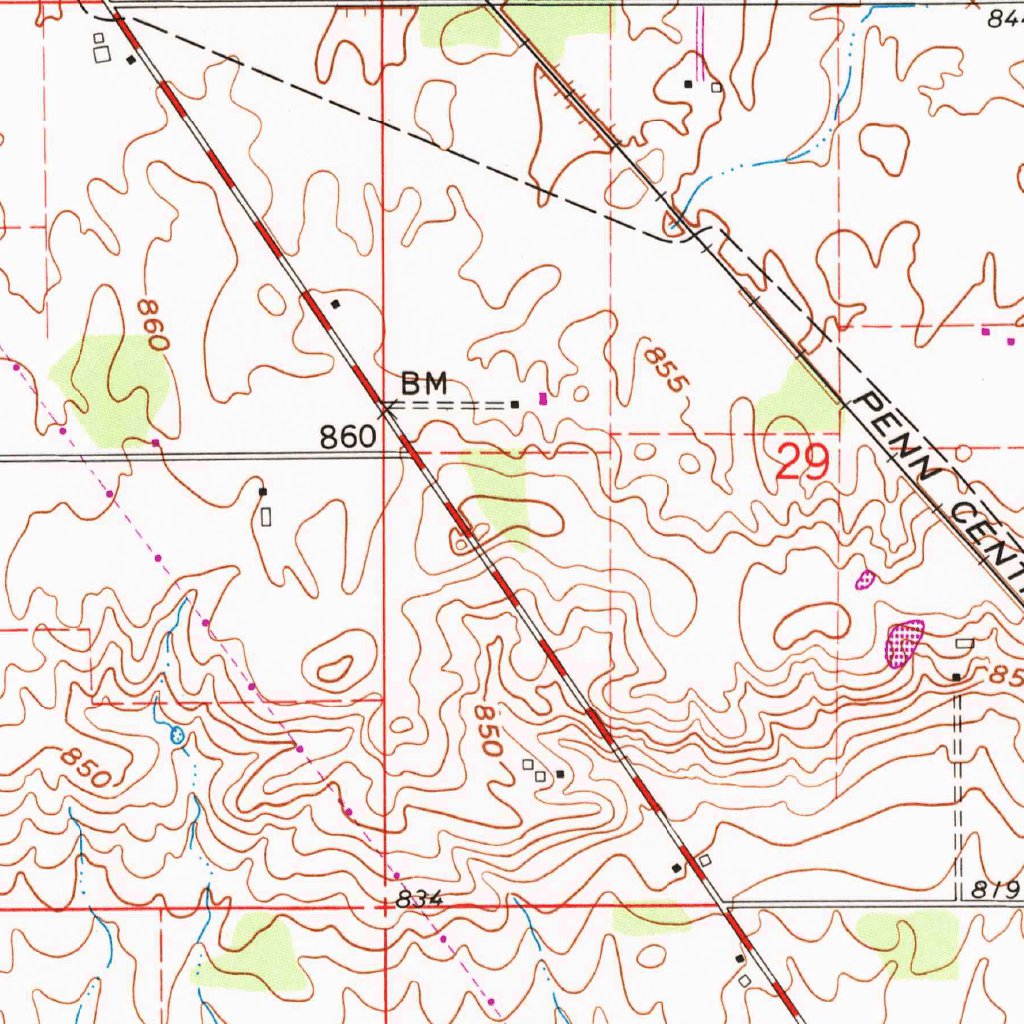 New Riegel, OH (1960, 24000Scale) Map by United States Geological