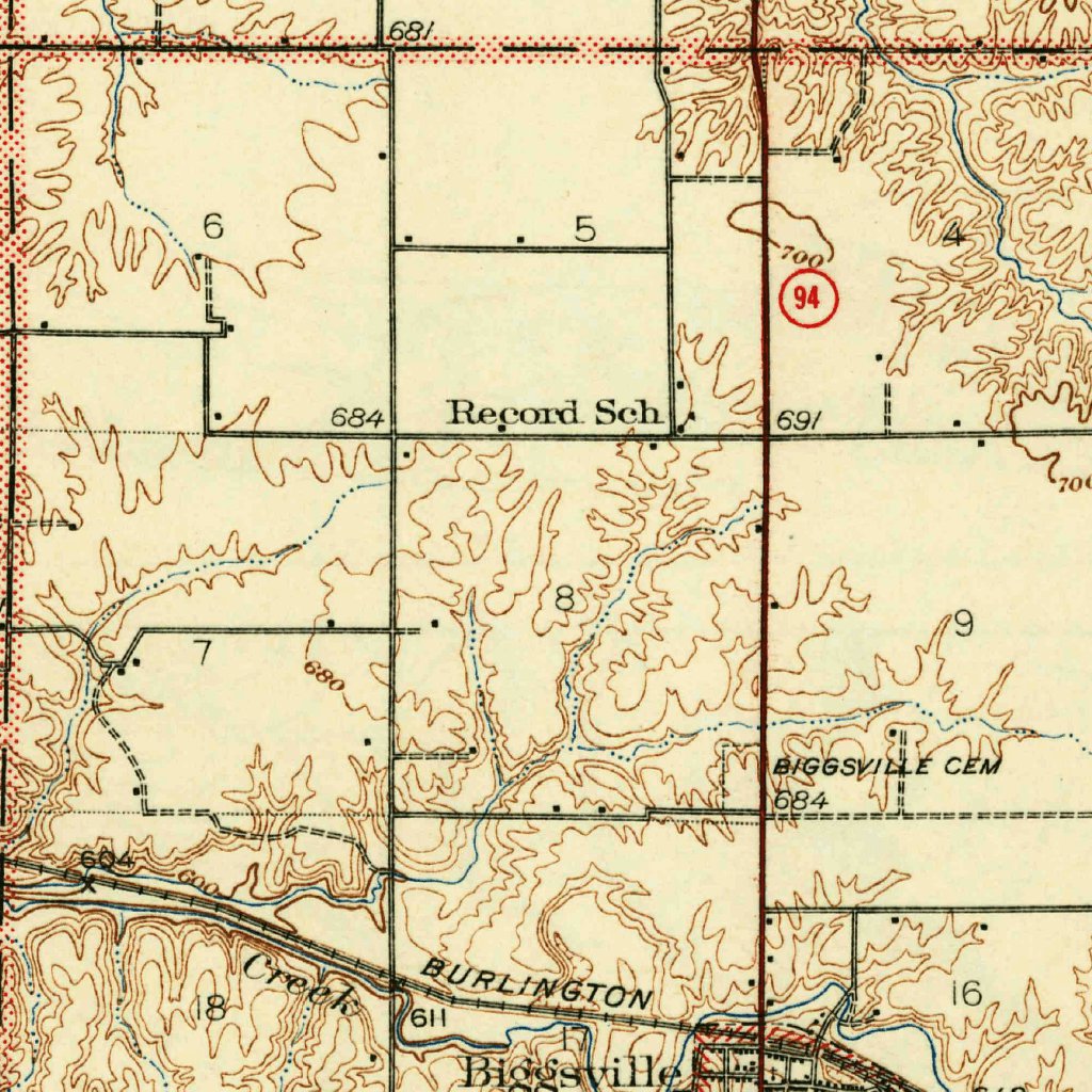 Oquawka, ILIA (1940, 62500Scale) Map by United States Geological