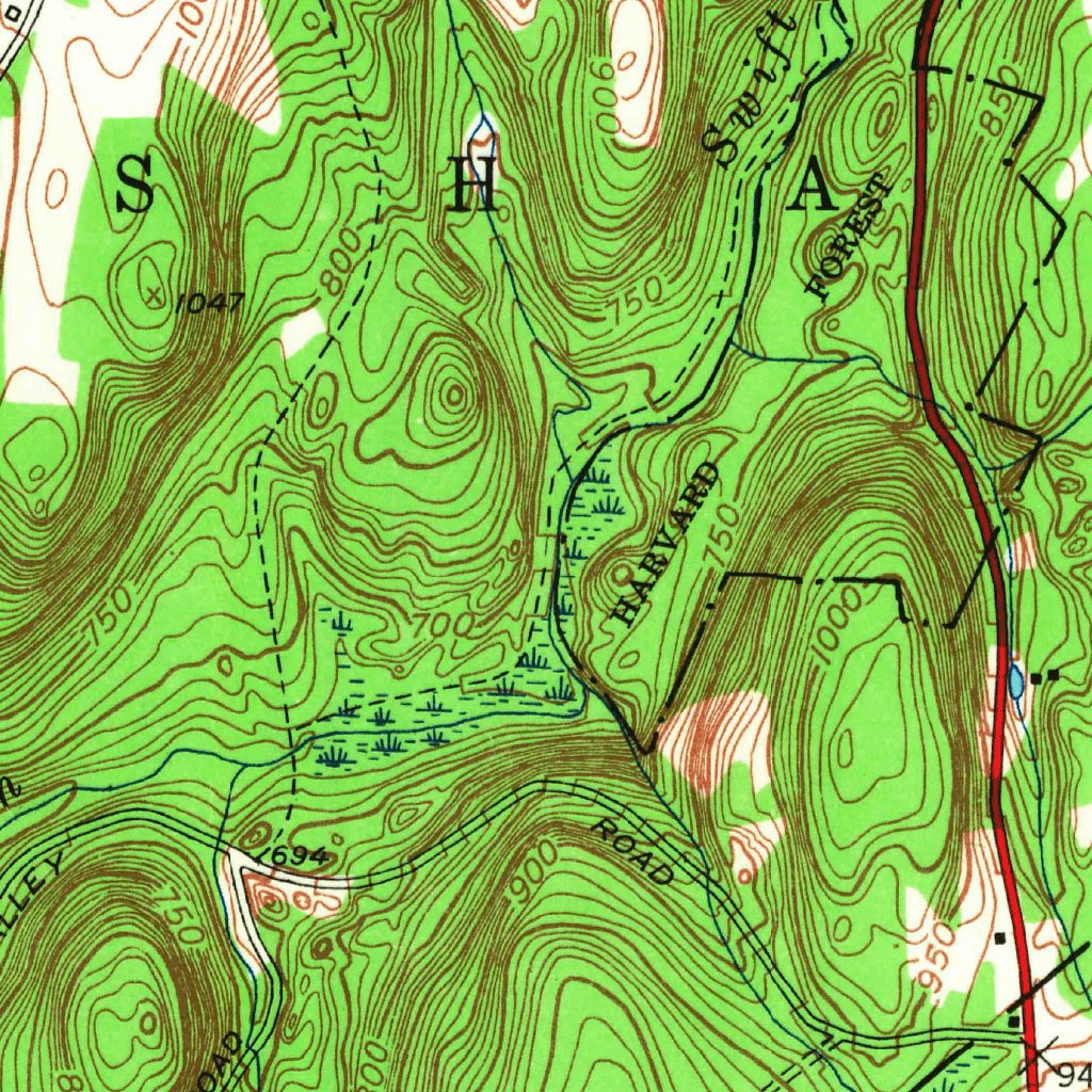 Petersham, MA (1954, 24000Scale) Map by United States Geological Survey Avenza Maps