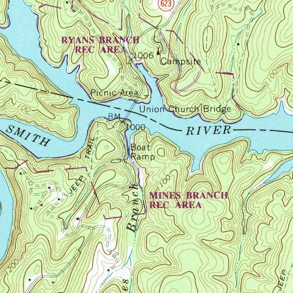 Philpott Lake, VA (1967, 24000Scale) Map by United States Geological