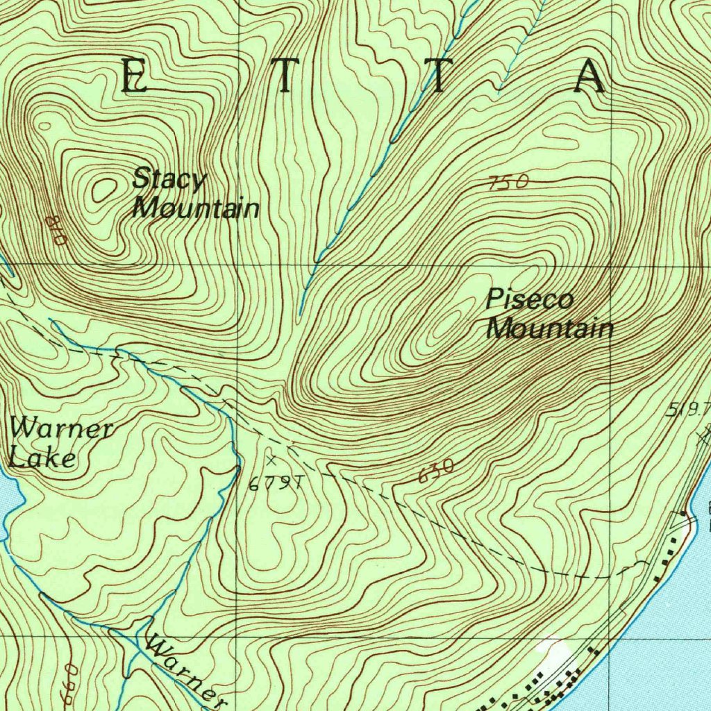 Piseco Lake, NY (1997, 25000Scale) Map by United States Geological