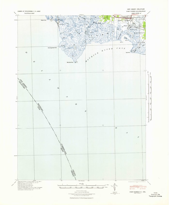 Port Norris, NJDE (1941, 62500Scale) Map by United States Geological