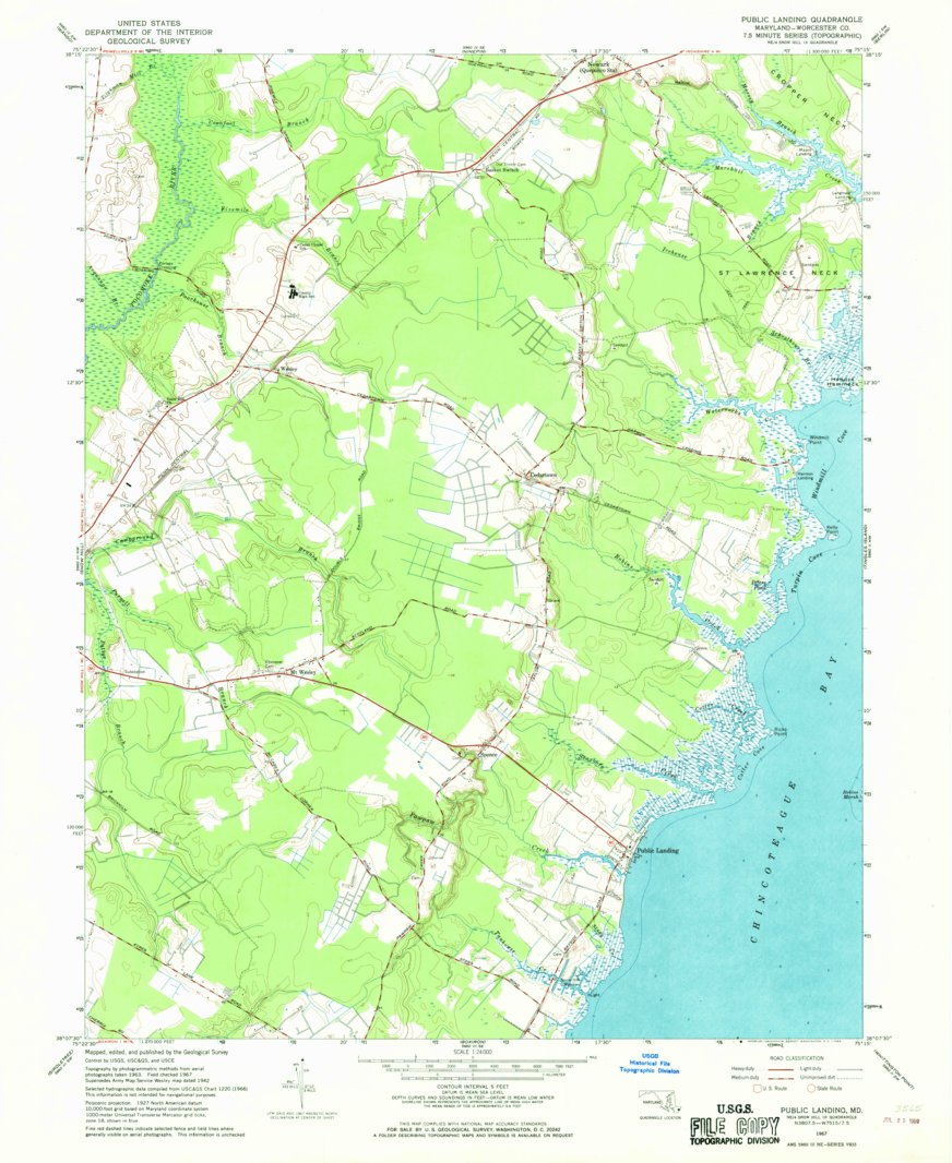 Public Landing, MD (1967, 24000Scale) Map by United States Geological