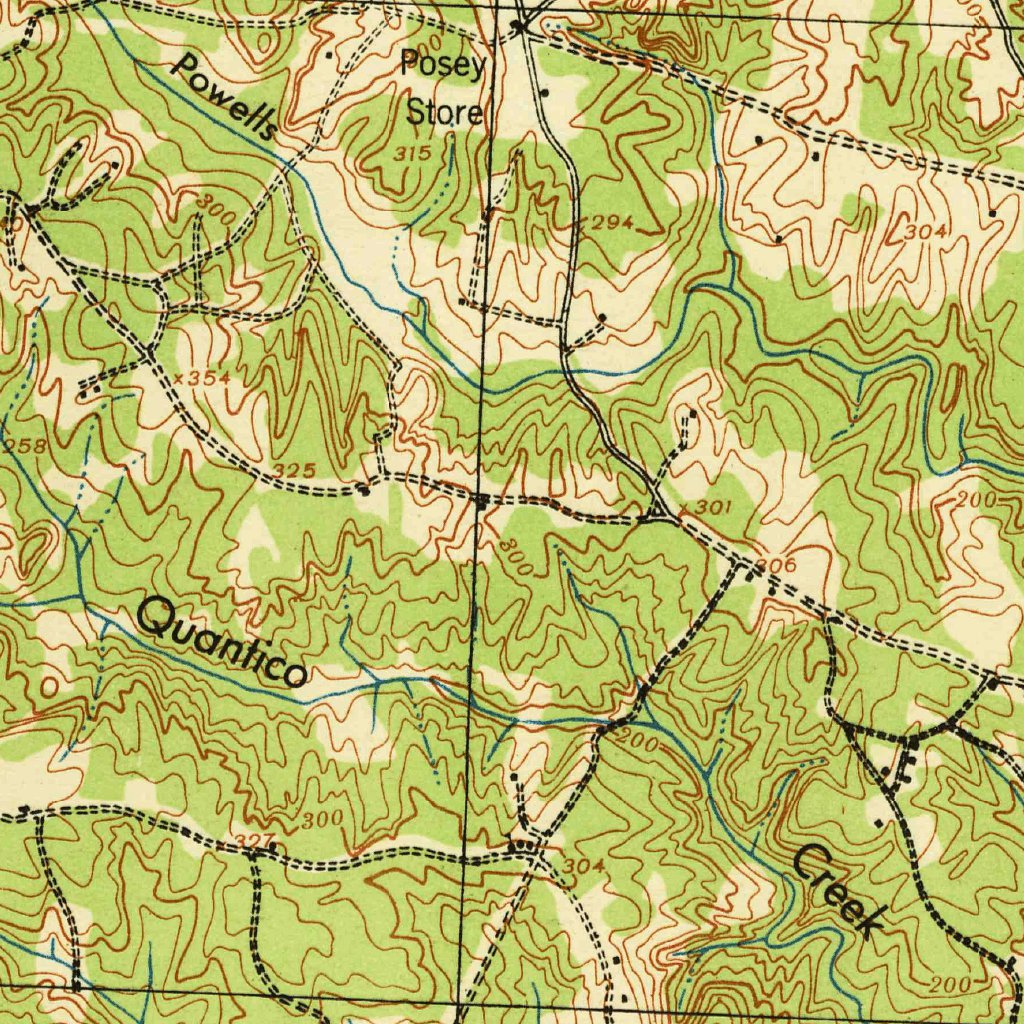 Quantico Va Md 1943 62500 Scale Map By United States Geological