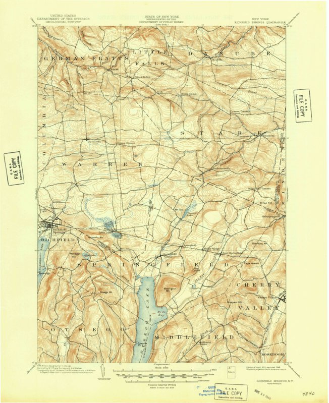 Richfield Springs, NY (1903, 62500Scale) Map by United States Geological Survey Avenza Maps