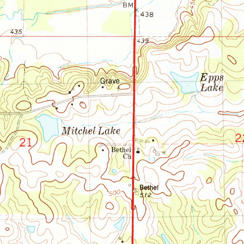 Rienzi, MS (1982, 24000Scale) Map by United States Geological Survey