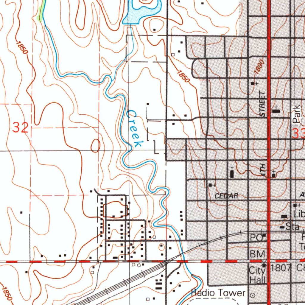 Sayre, OK (1989, 24000Scale) Map by United States Geological Survey
