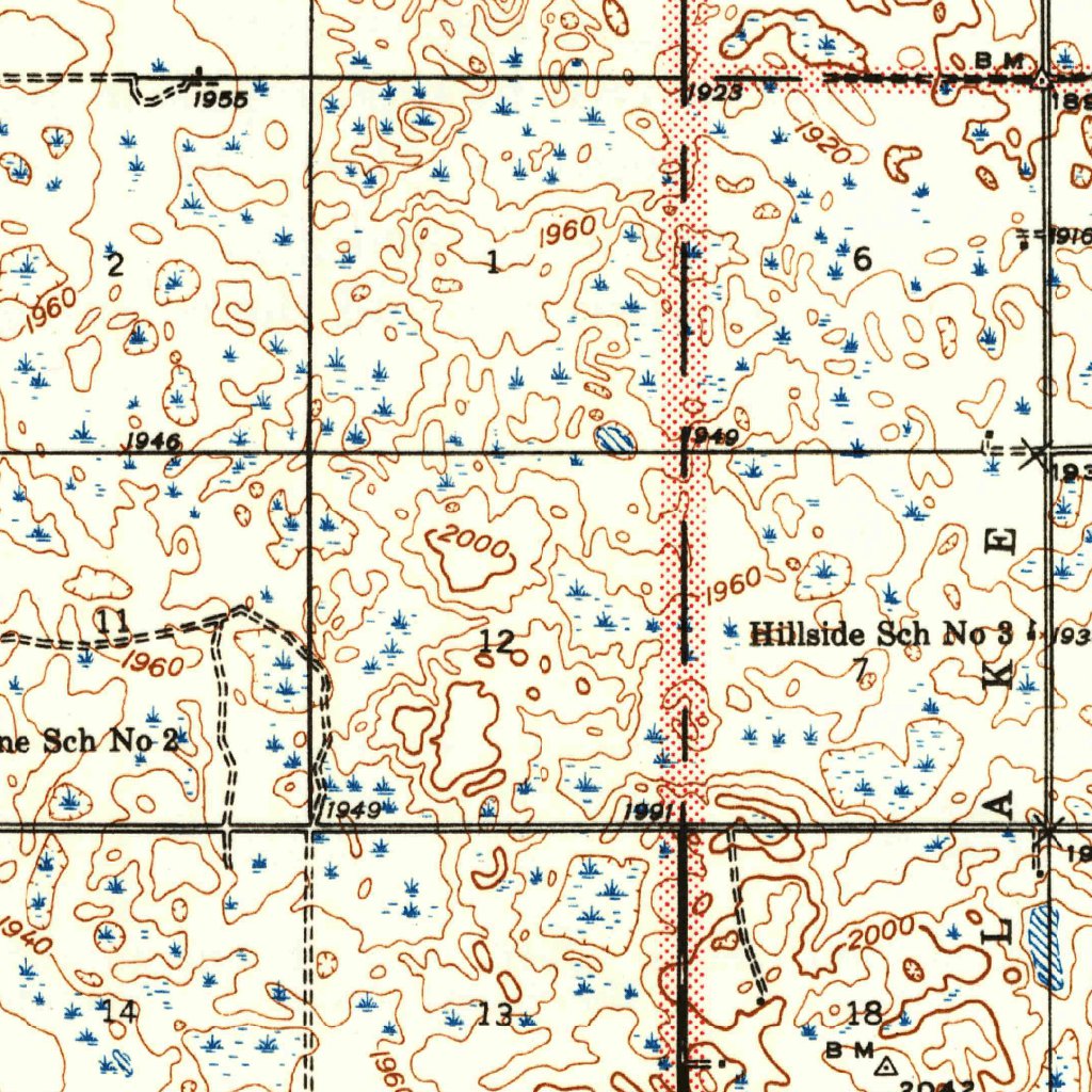 Sheyenne Lake, ND (1947, 62500Scale) Map by United States Geological Survey Avenza Maps