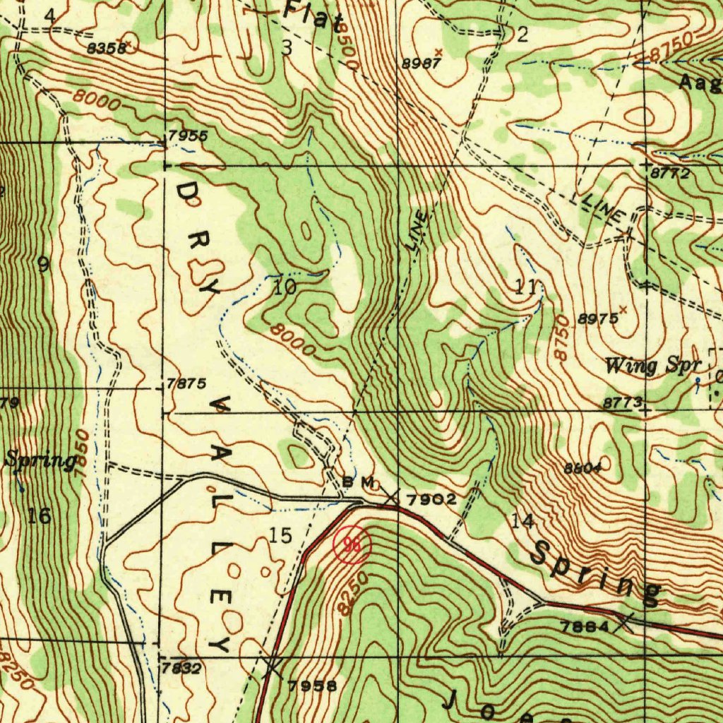 Soldier Summit, UT (1942, 62500Scale) Map by United States Geological