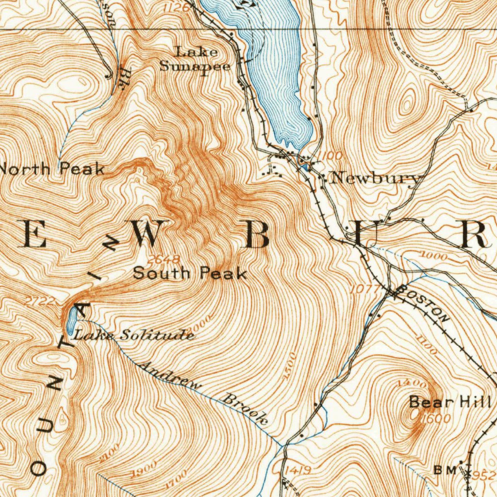 Sunapee Nh 1902 62500 Scale Map By United States Geological Survey Avenza Maps 3524