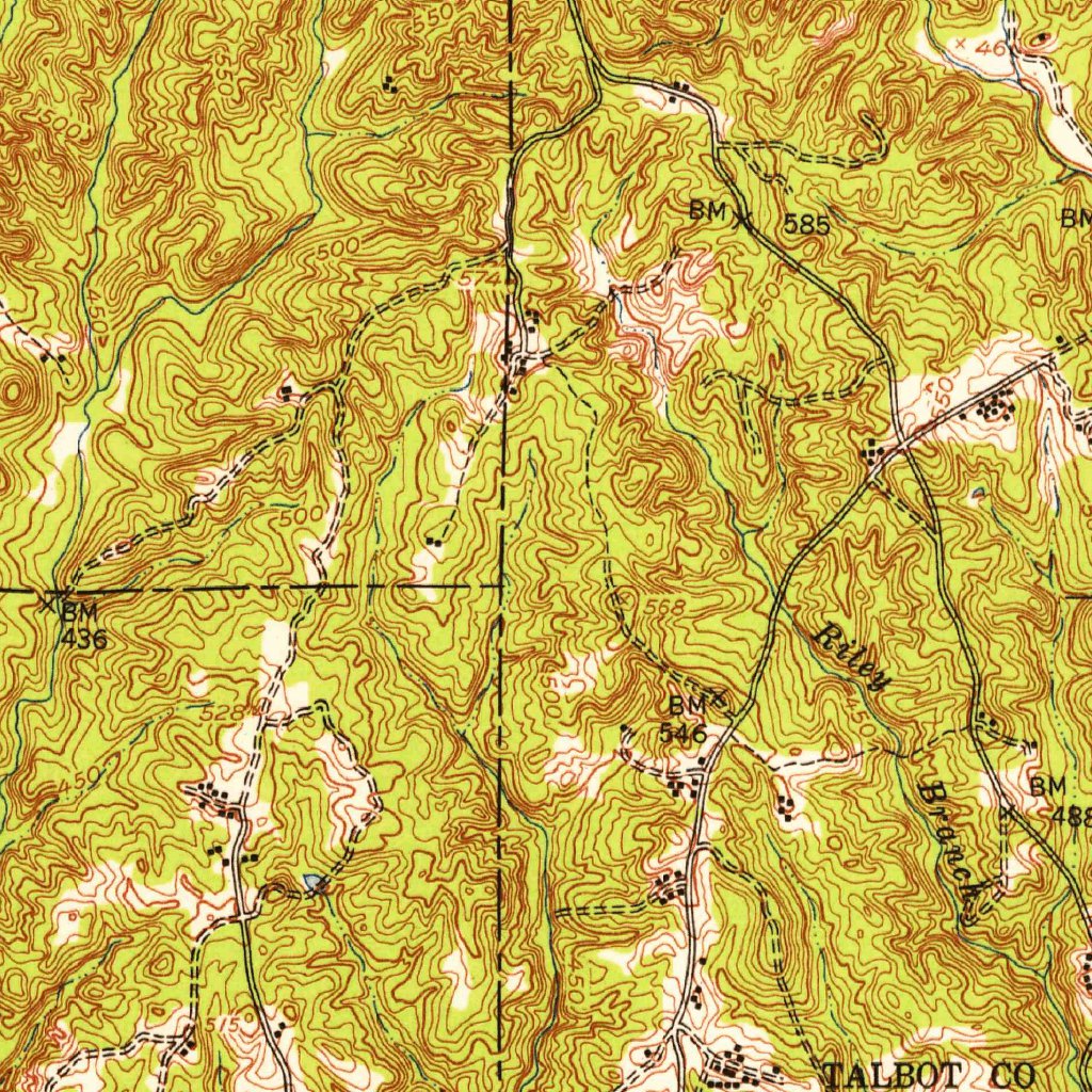Talbotton, GA (1950, 62500Scale) Map by United States Geological Survey Avenza Maps
