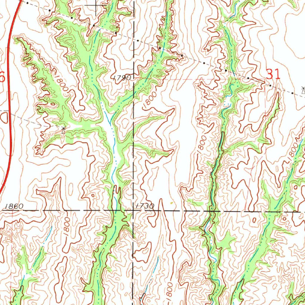 Taloga, Ok (1972, 24000-scale) Map By United States Geological Survey 