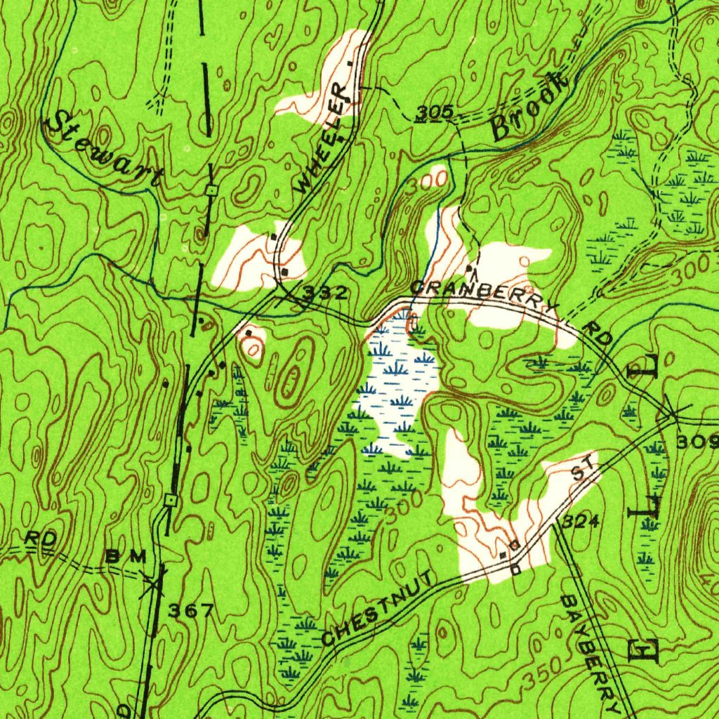 Townsend, MANH (1950, 24000Scale) Map by United States Geological