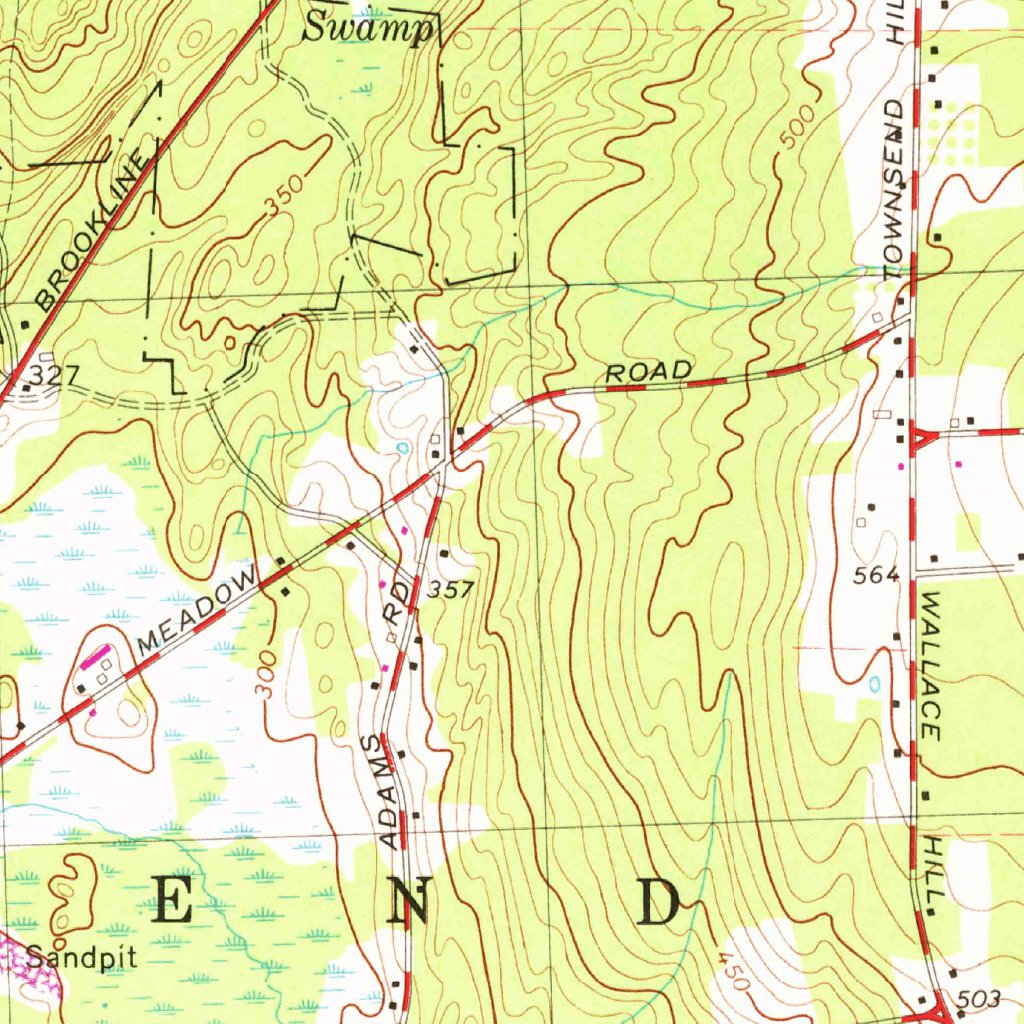 Townsend, MANH (1965, 25000Scale) Map by United States Geological